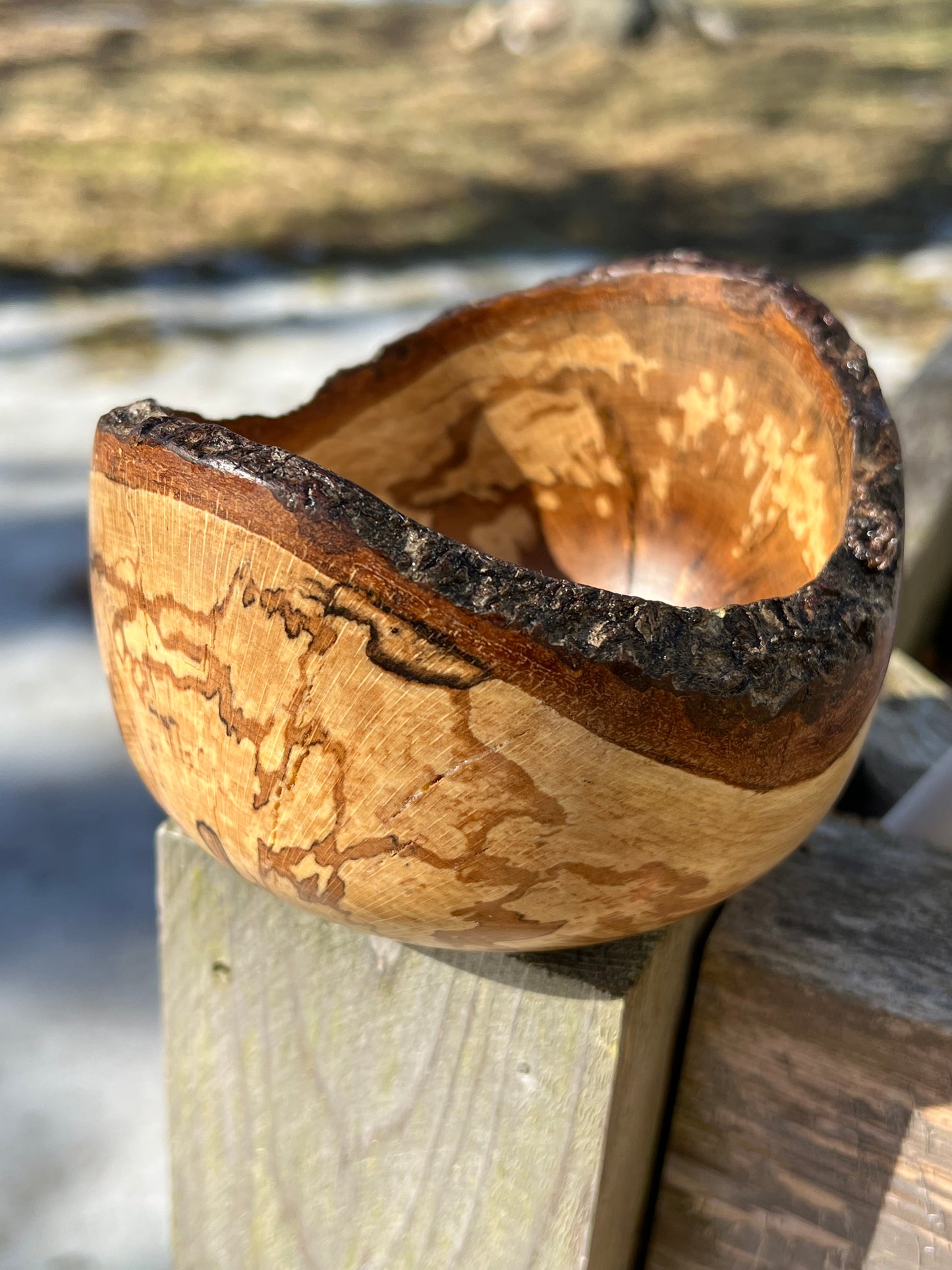 Live Edge Spalted Beech Bowl