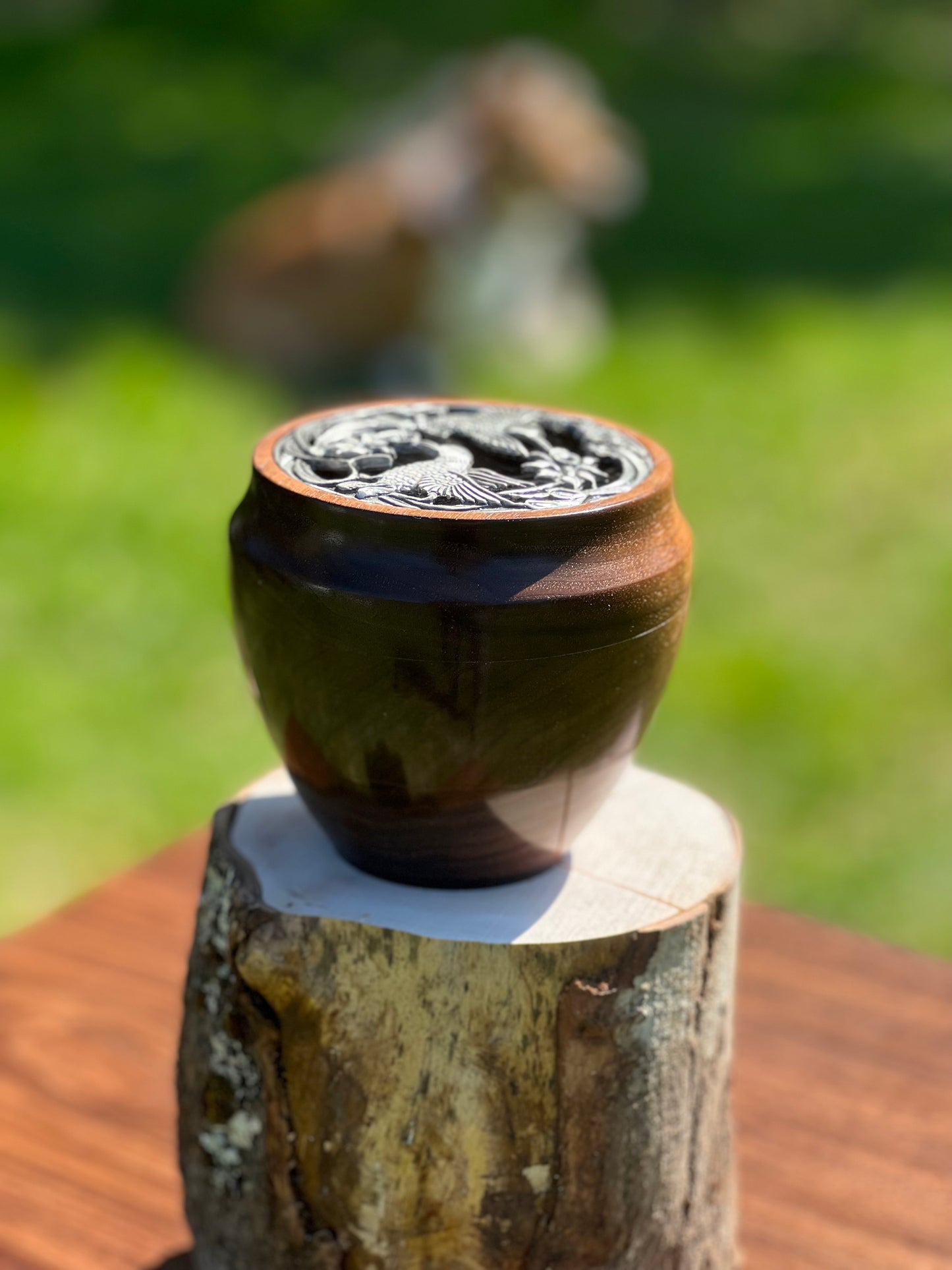 Handturned Walnut Potpourri Bowl