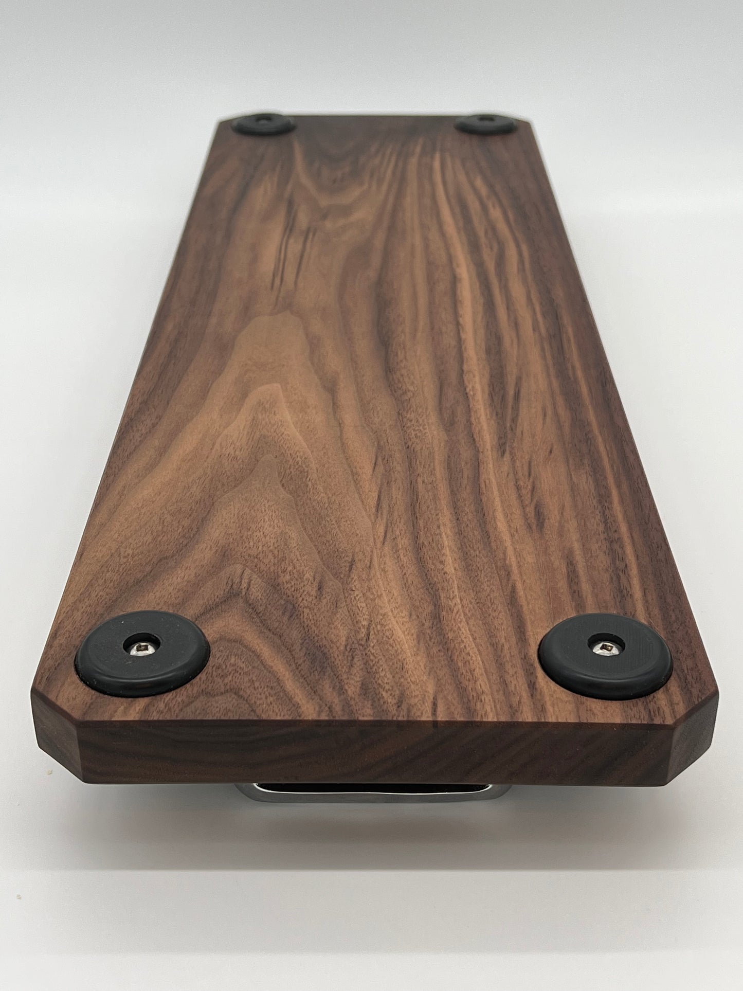 Long walnut and stainless grazing board